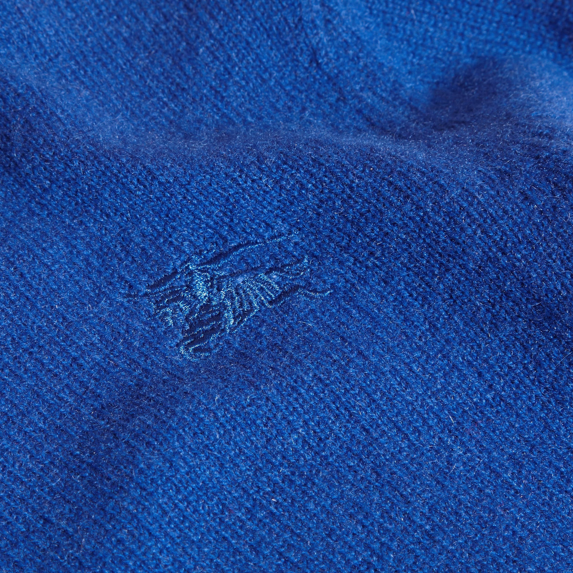 BRILLIANT BLUE Pull en cachemire avec coudières à motif check