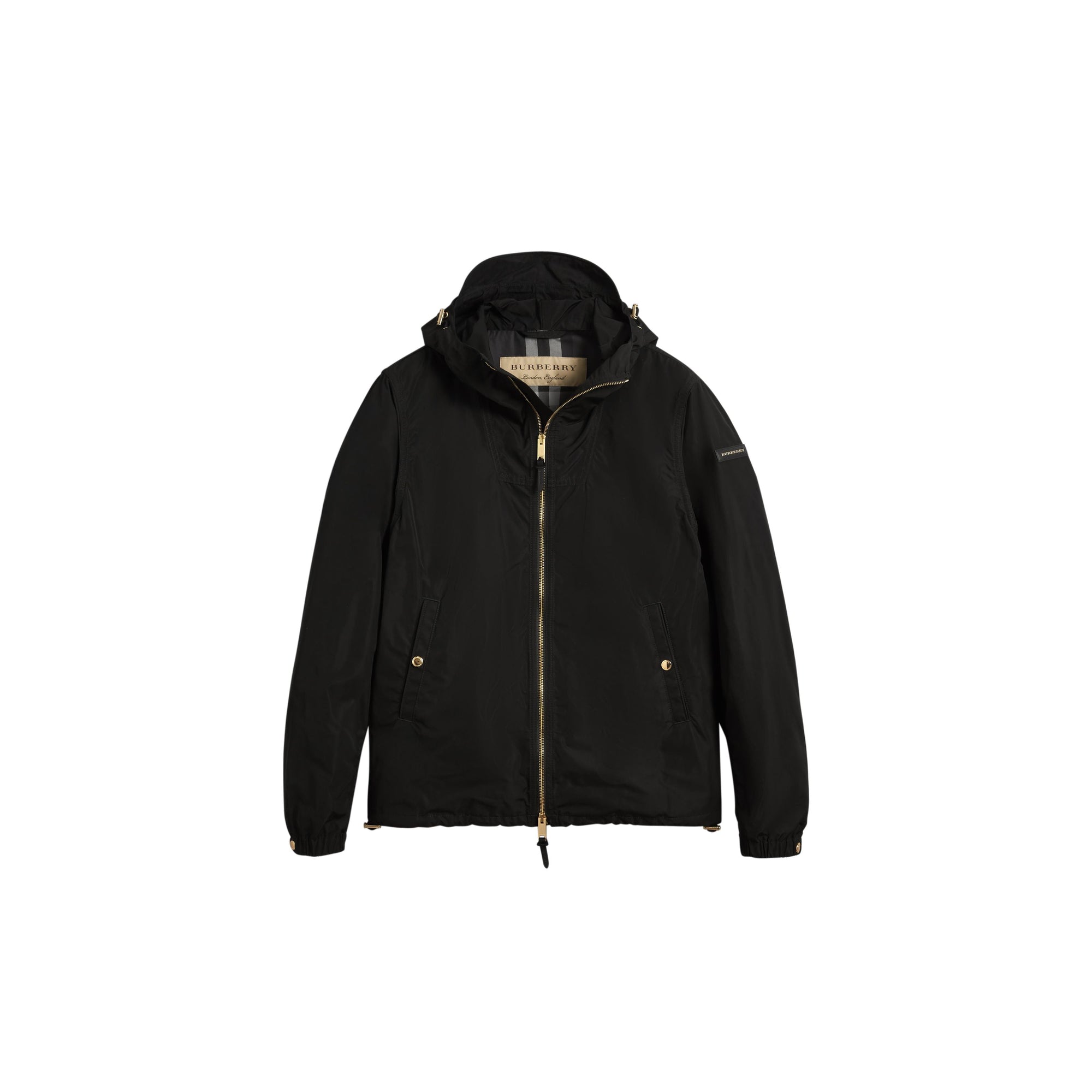 BLACK Veste légère à capuche en matière technique