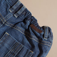 BLUE Jean stretch avec détails à motif check