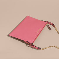 PINK AZALEA Clutch en cuir doublé du motif check
