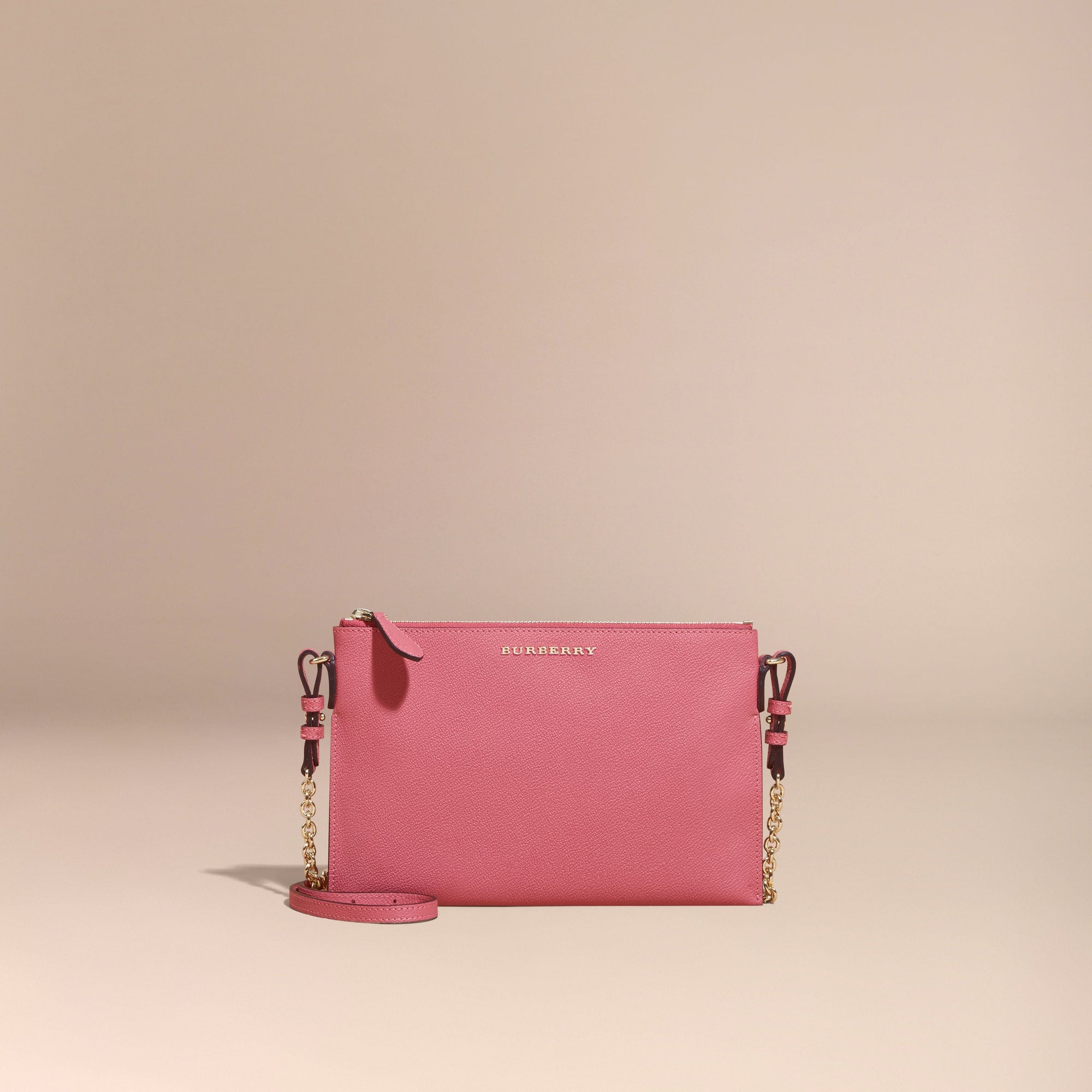 PINK AZALEA Clutch en cuir doublé du motif check