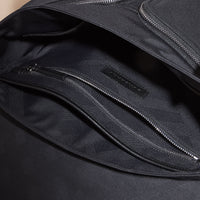 BLACK Sac Messenger avec détails en cuir