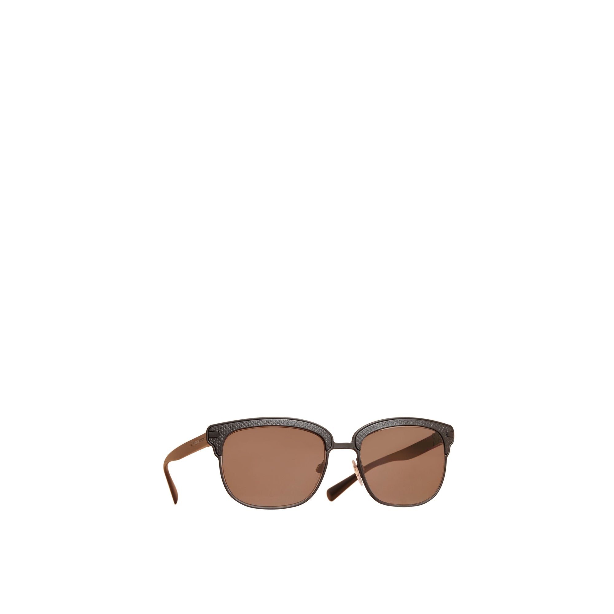 BLACK Lunettes de soleil carrées avec face texturée