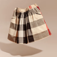 NEW CLASSIC CHECK Jupe ruchée en coton check