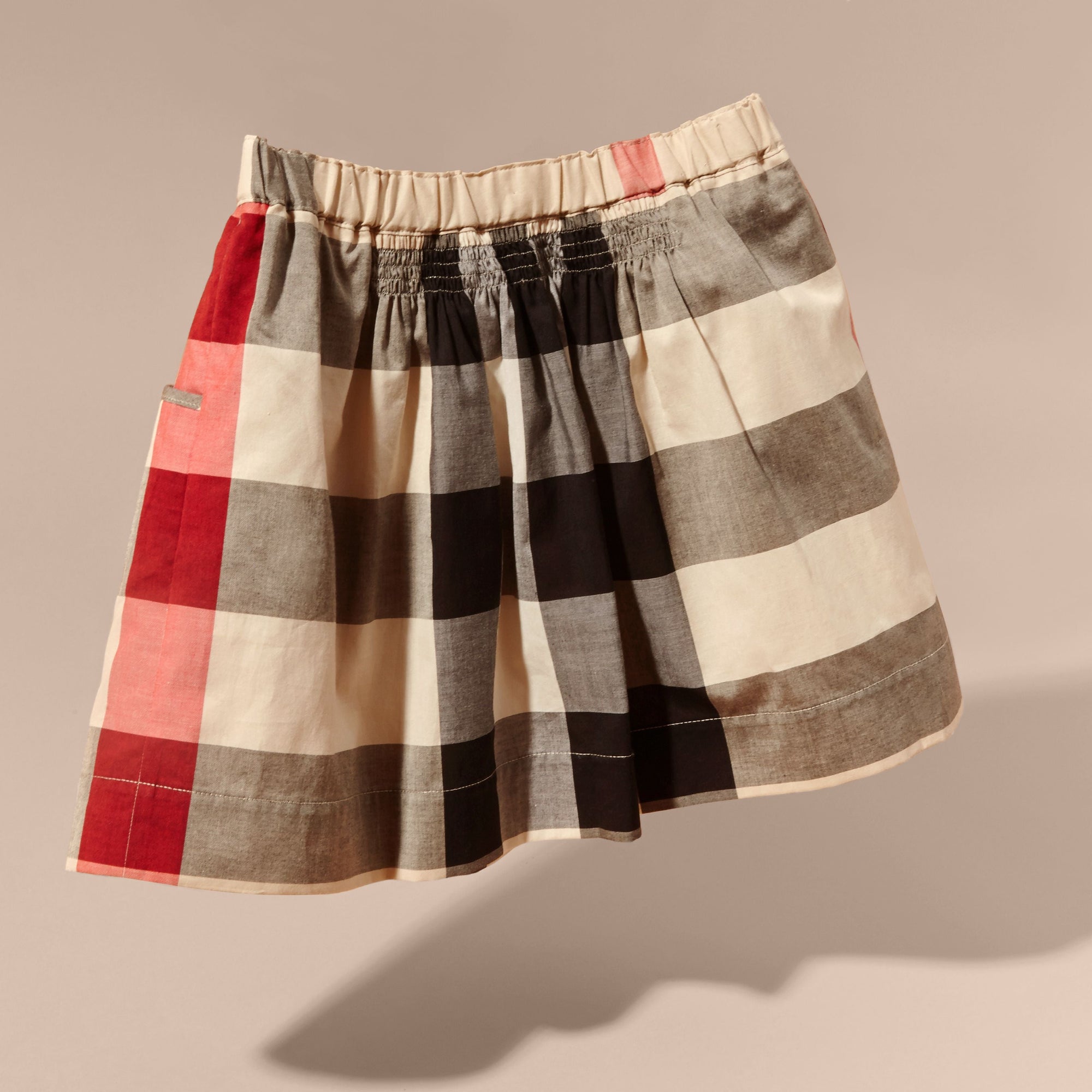 NEW CLASSIC CHECK Jupe ruchée en coton check