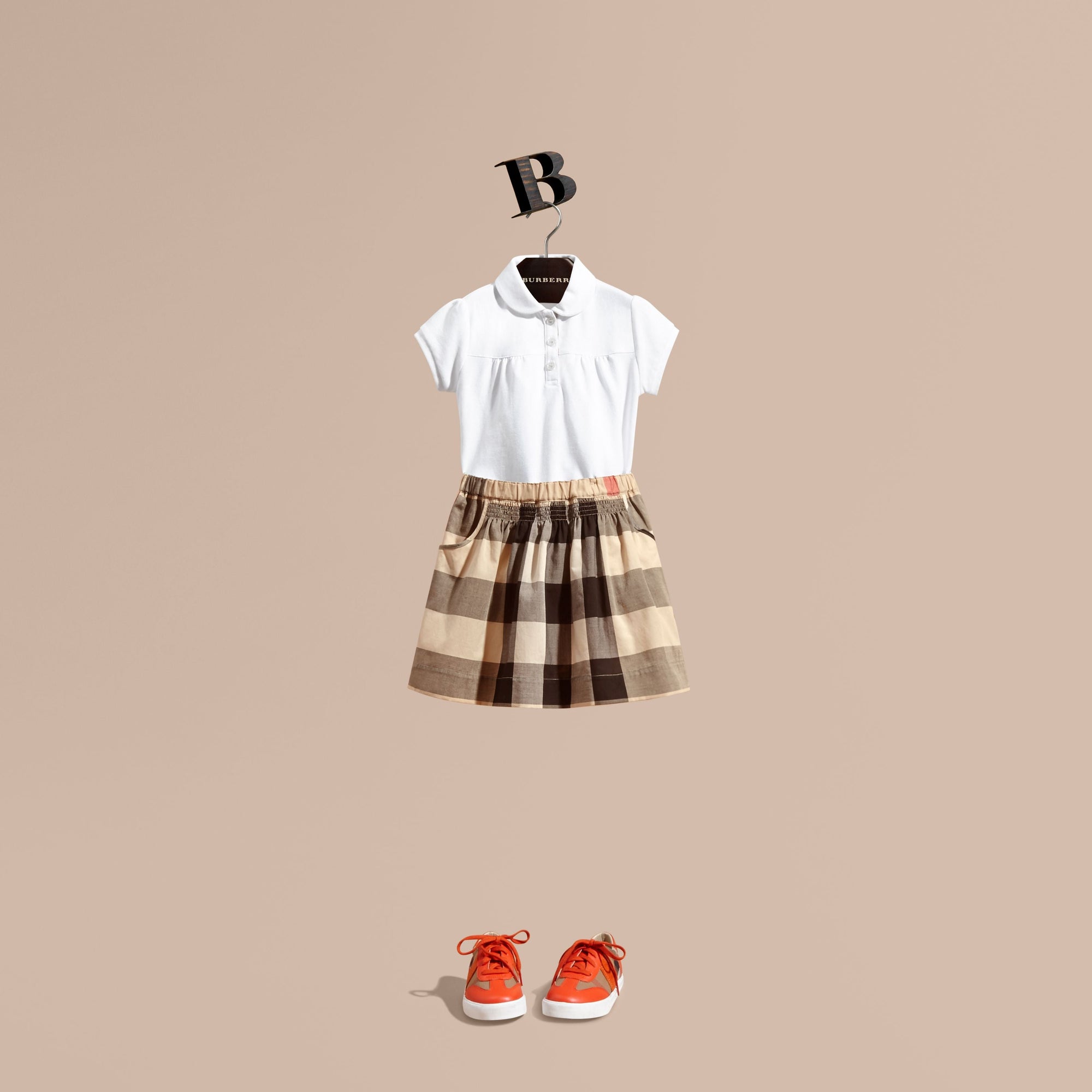 NEW CLASSIC CHECK Jupe ruchée en coton check