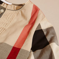 NEW CLASSIC CHECK Chemisier en coton à motif check avec nervures