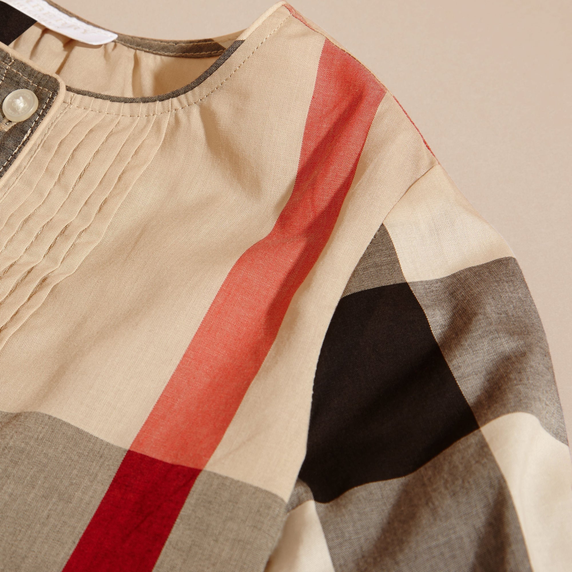 NEW CLASSIC CHECK Chemisier en coton à motif check avec nervures