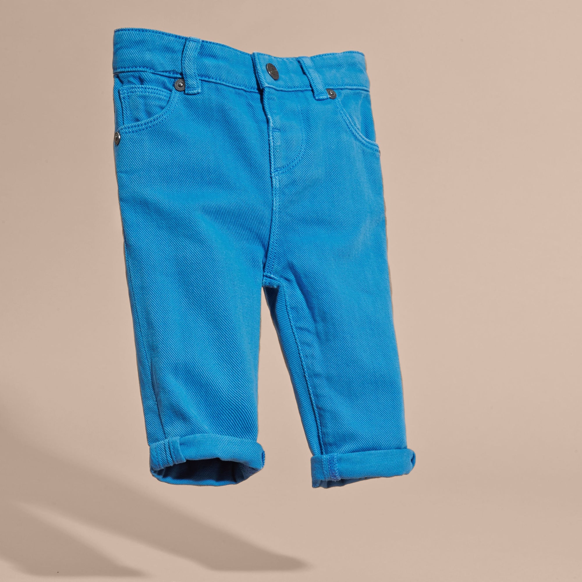 CHALK BLUE Jean skinny avec détails check