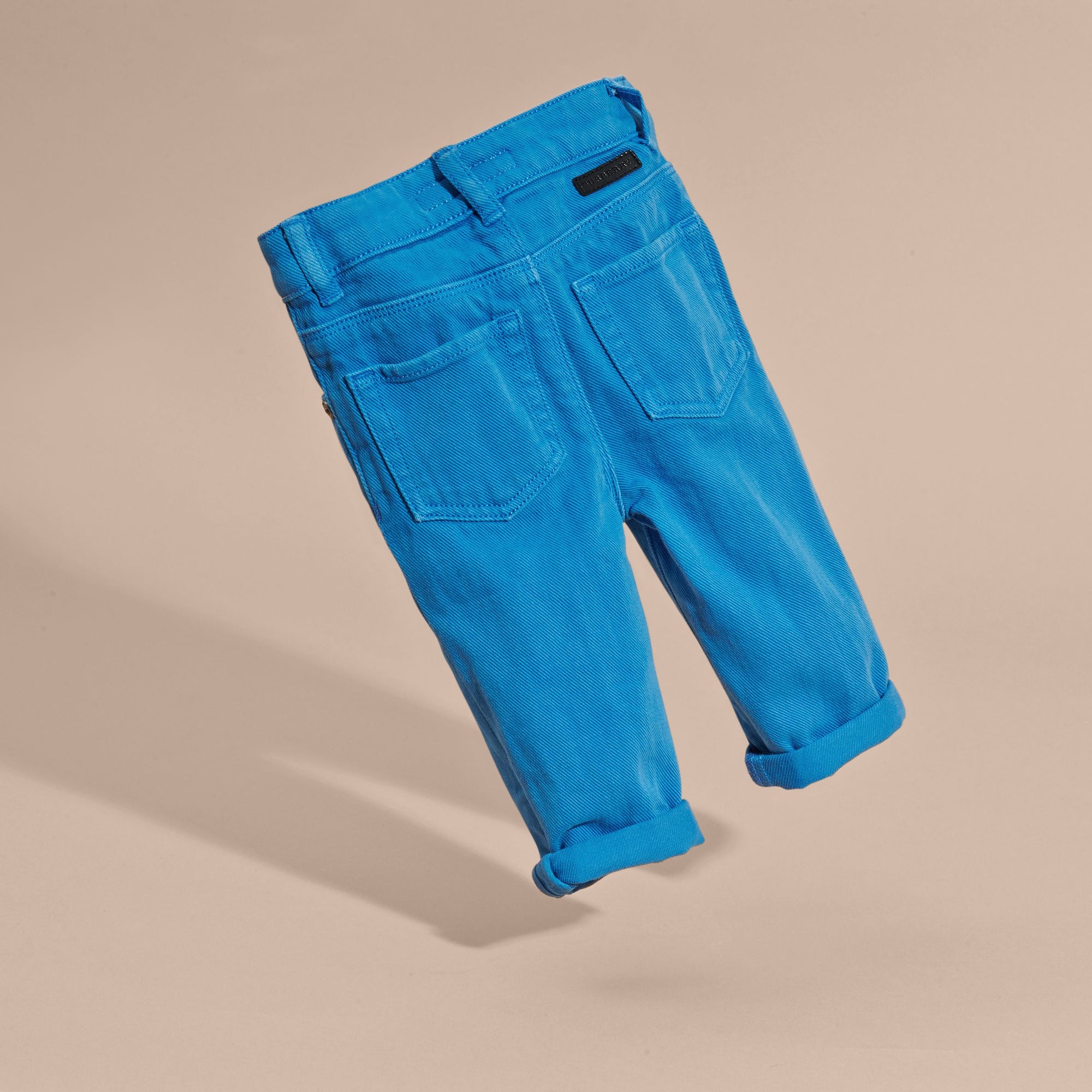 CHALK BLUE Jean skinny avec détails check