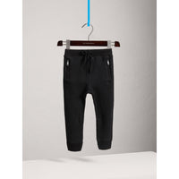 BLACK Pantalon de survêtement en coton avec cordon de serrage