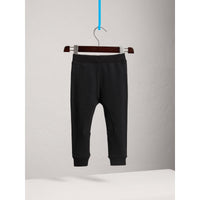 BLACK Pantalon de survêtement en coton avec cordon de serrage