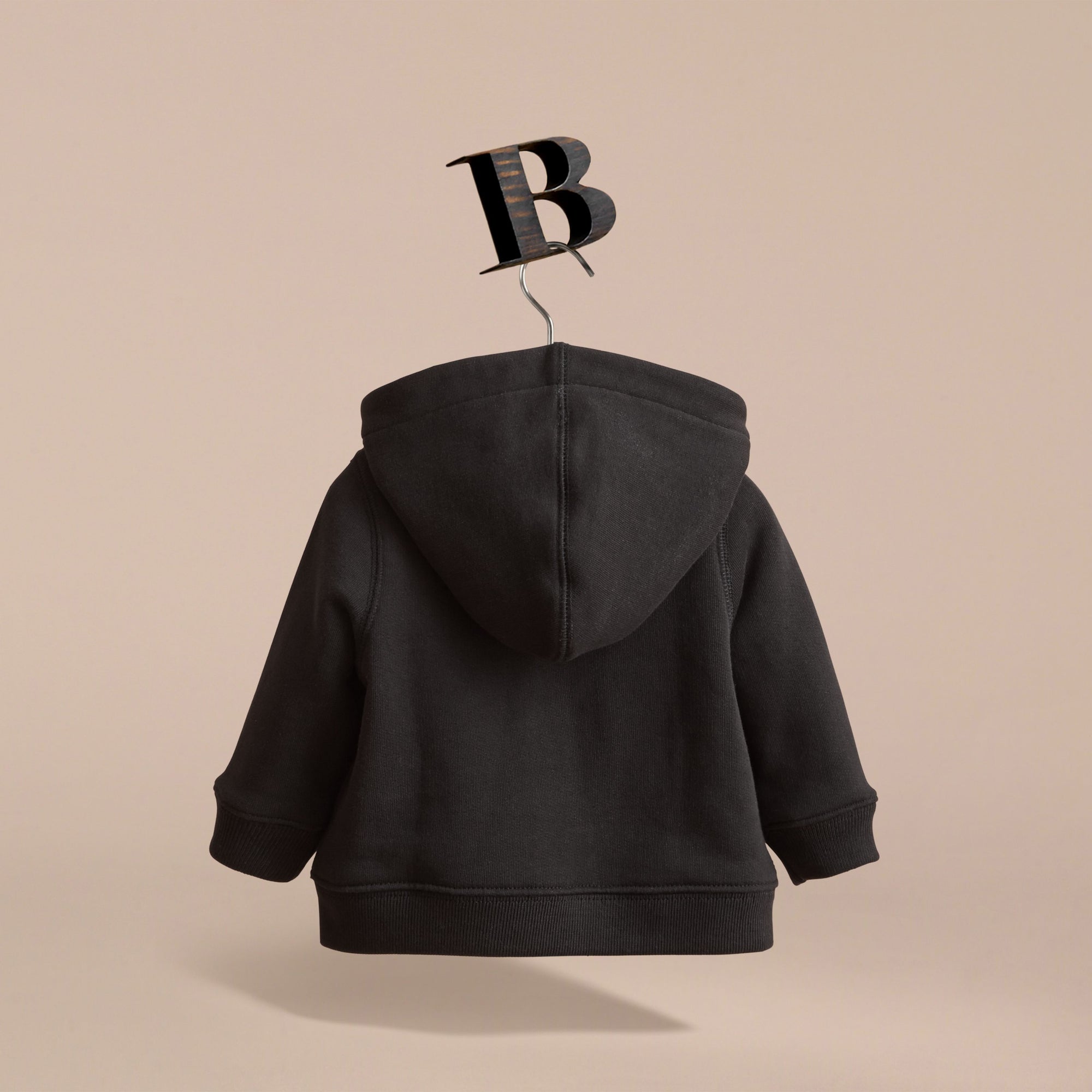 BLACK Haut en coton avec capuche à motif check