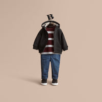 BLACK Haut en coton avec capuche à motif check