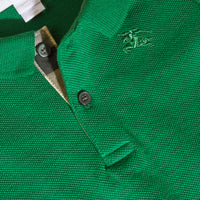 BRIGHT PIGMENT GREEN Polo en piqué de coton