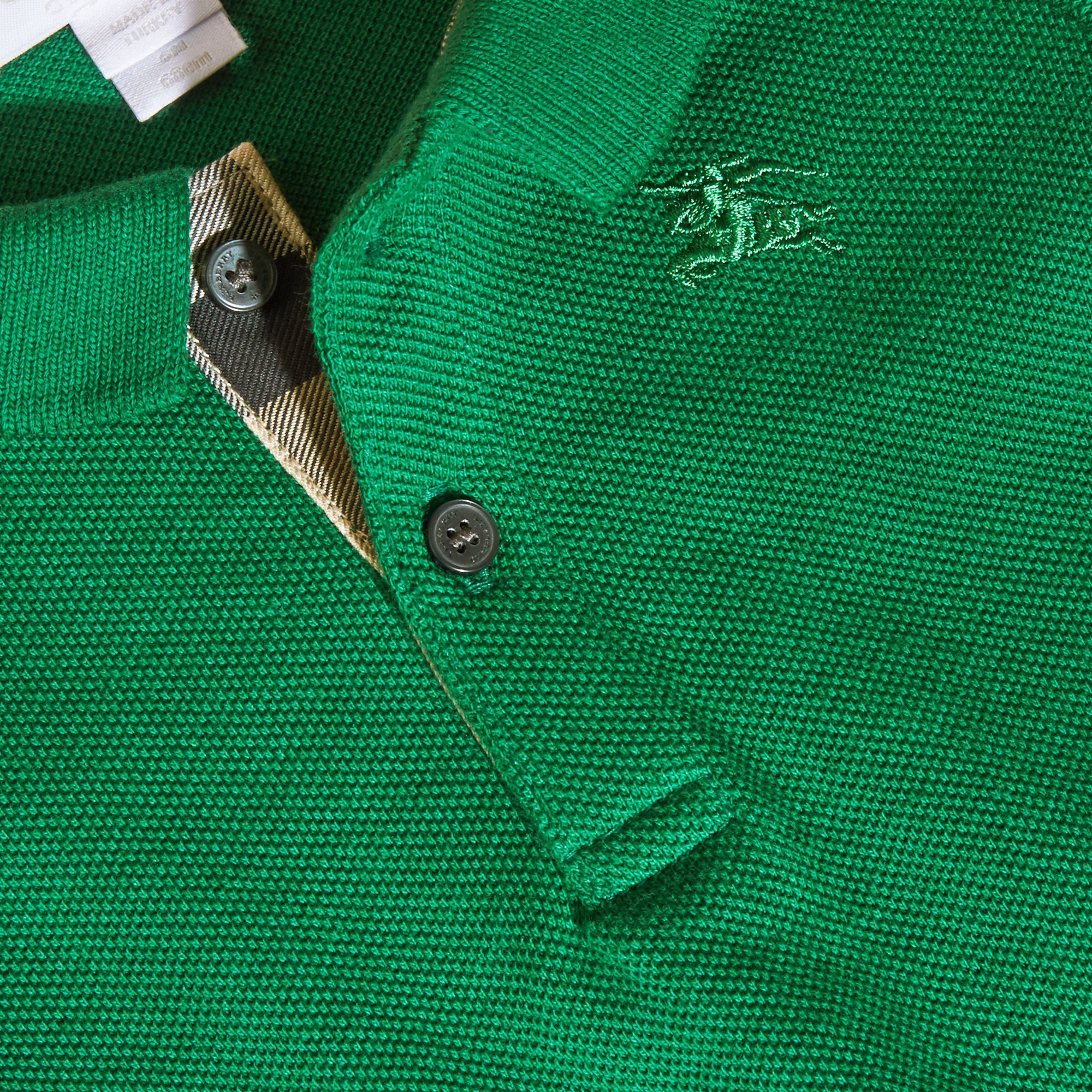 BRIGHT PIGMENT GREEN Polo en piqué de coton