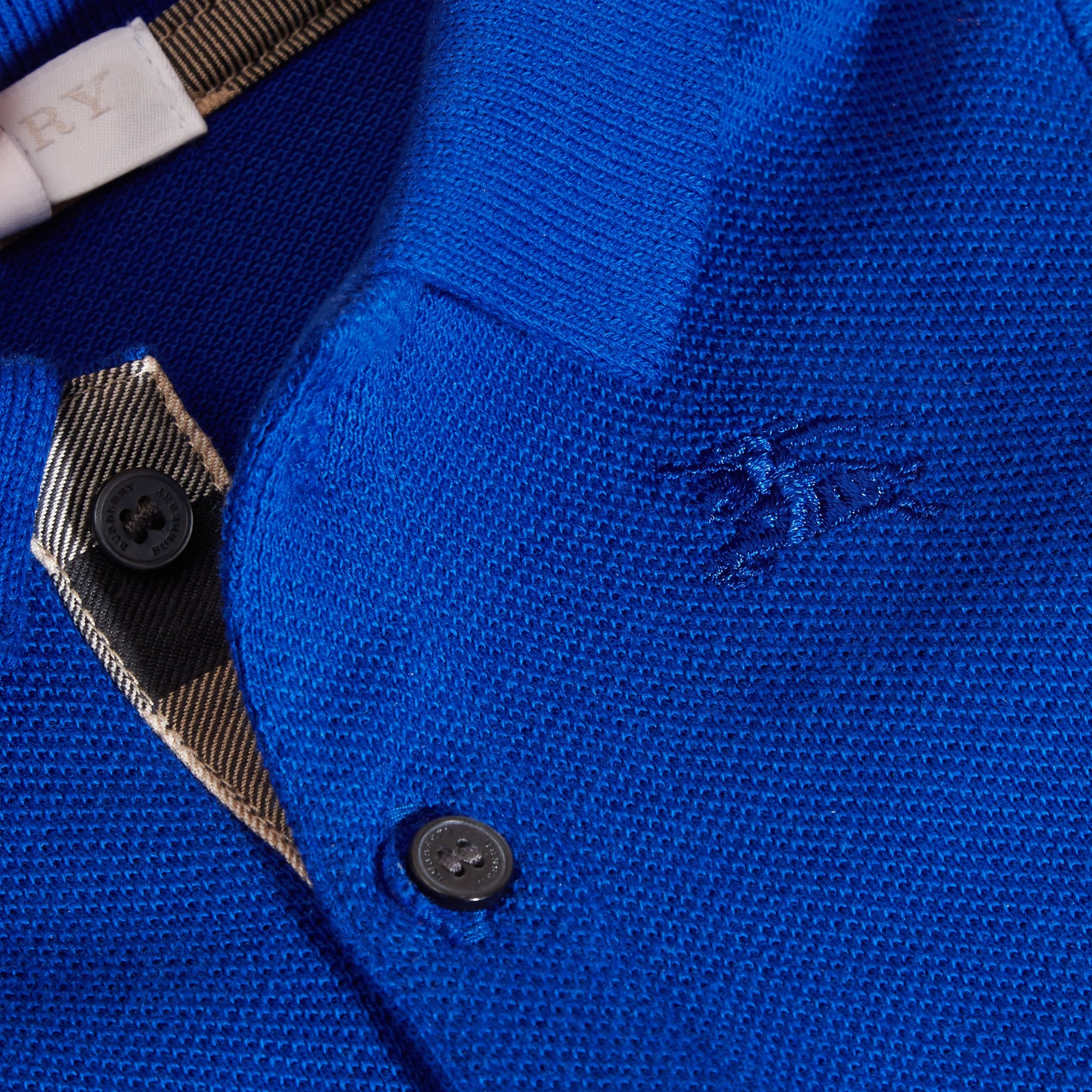 BRILLIANT BLUE Polo en piqué de coton