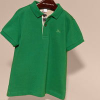 BRIGHT PIGMENT GREEN Polo avec patte à motif check