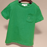 BRIGHT PIGMENT GREEN T-shirt à col ras du cou en coton