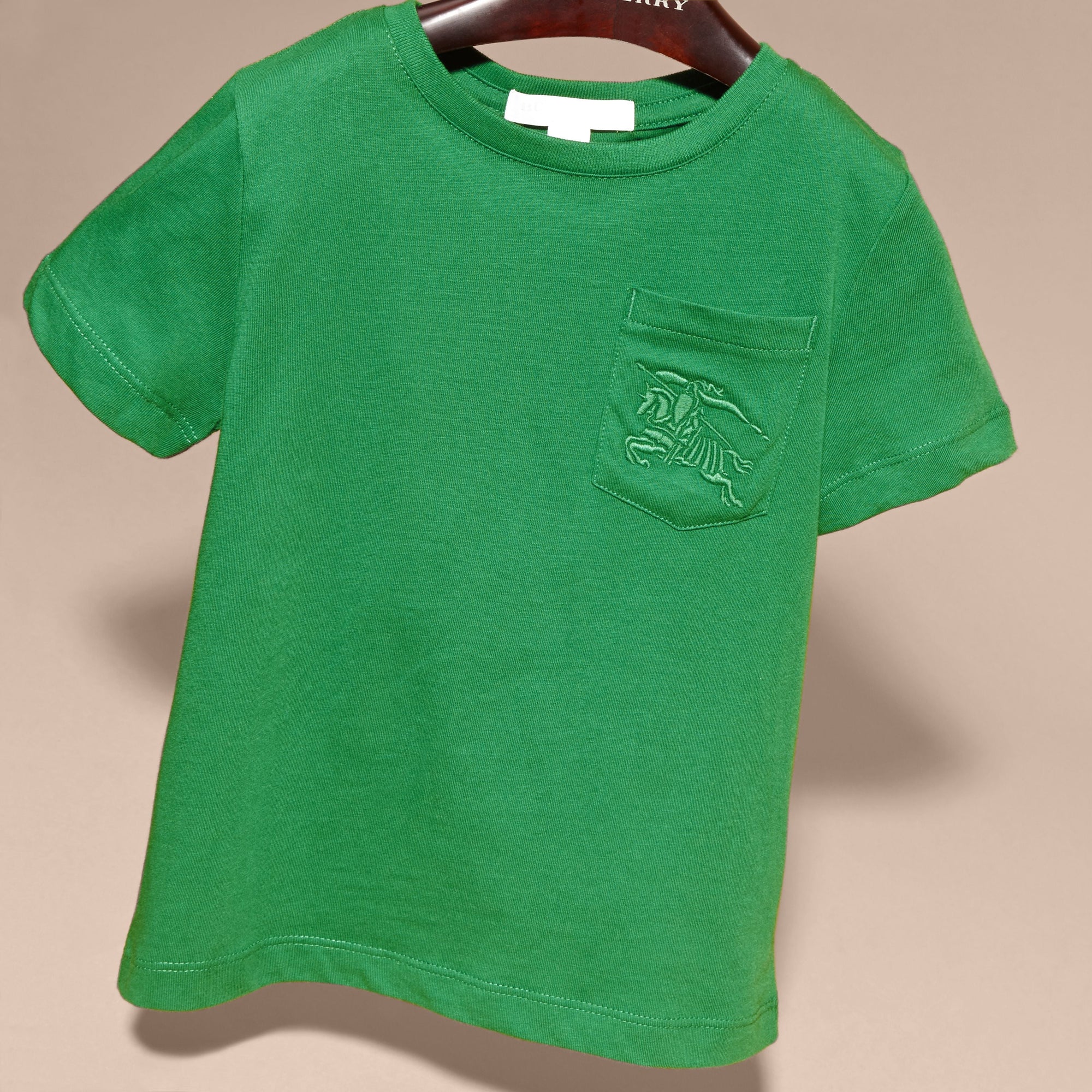 BRIGHT PIGMENT GREEN T-shirt à col ras du cou en coton