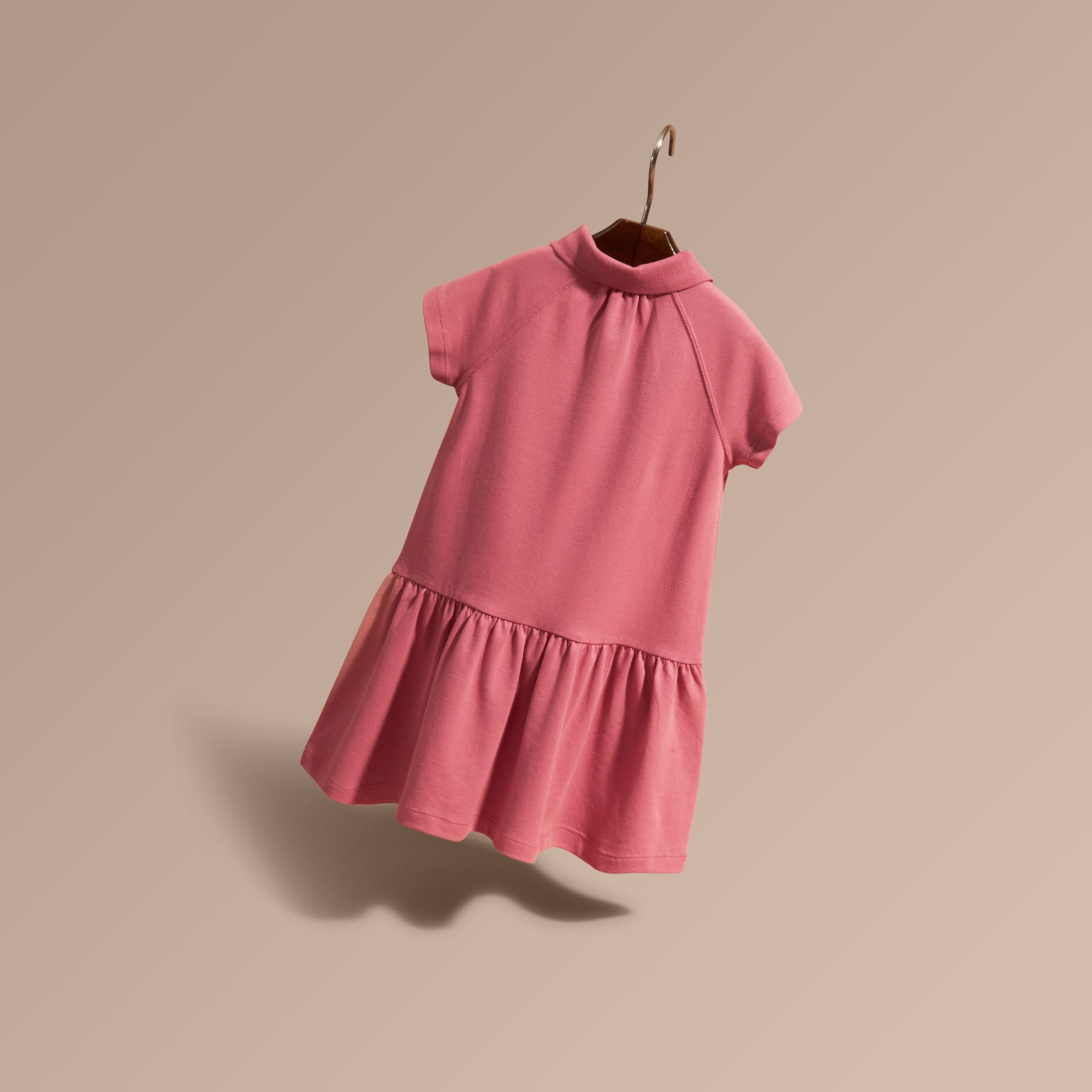 PINK AZALEA Robe polo en coton mélangé avec patte à motif check
