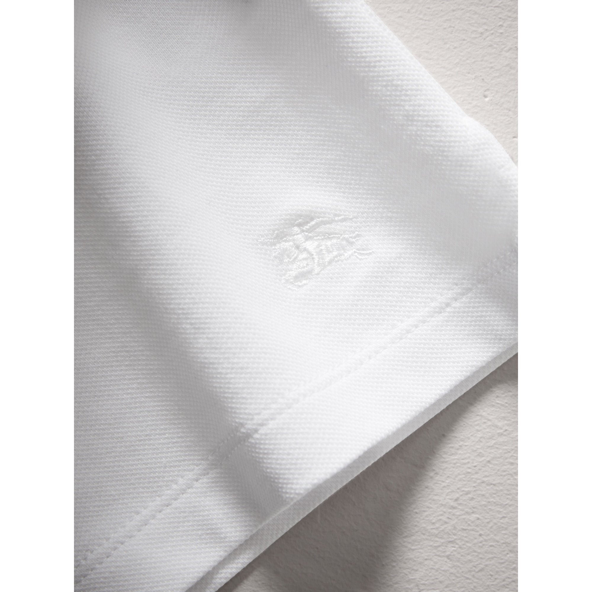 WHITE Polo avec col à motif check