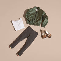 MID GREY MELANGE Legging en coton extensible