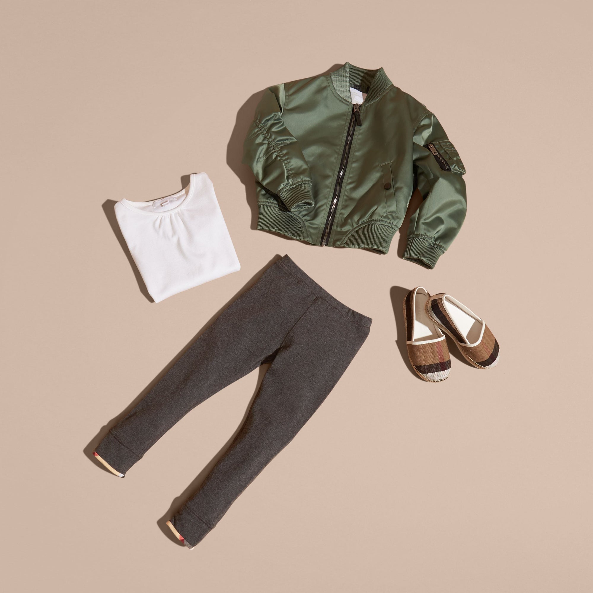 MID GREY MELANGE Legging en coton extensible