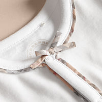WHITE Combinaison en coton avec détails check