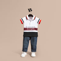 CLARET Polo en piqué de coton à rayures