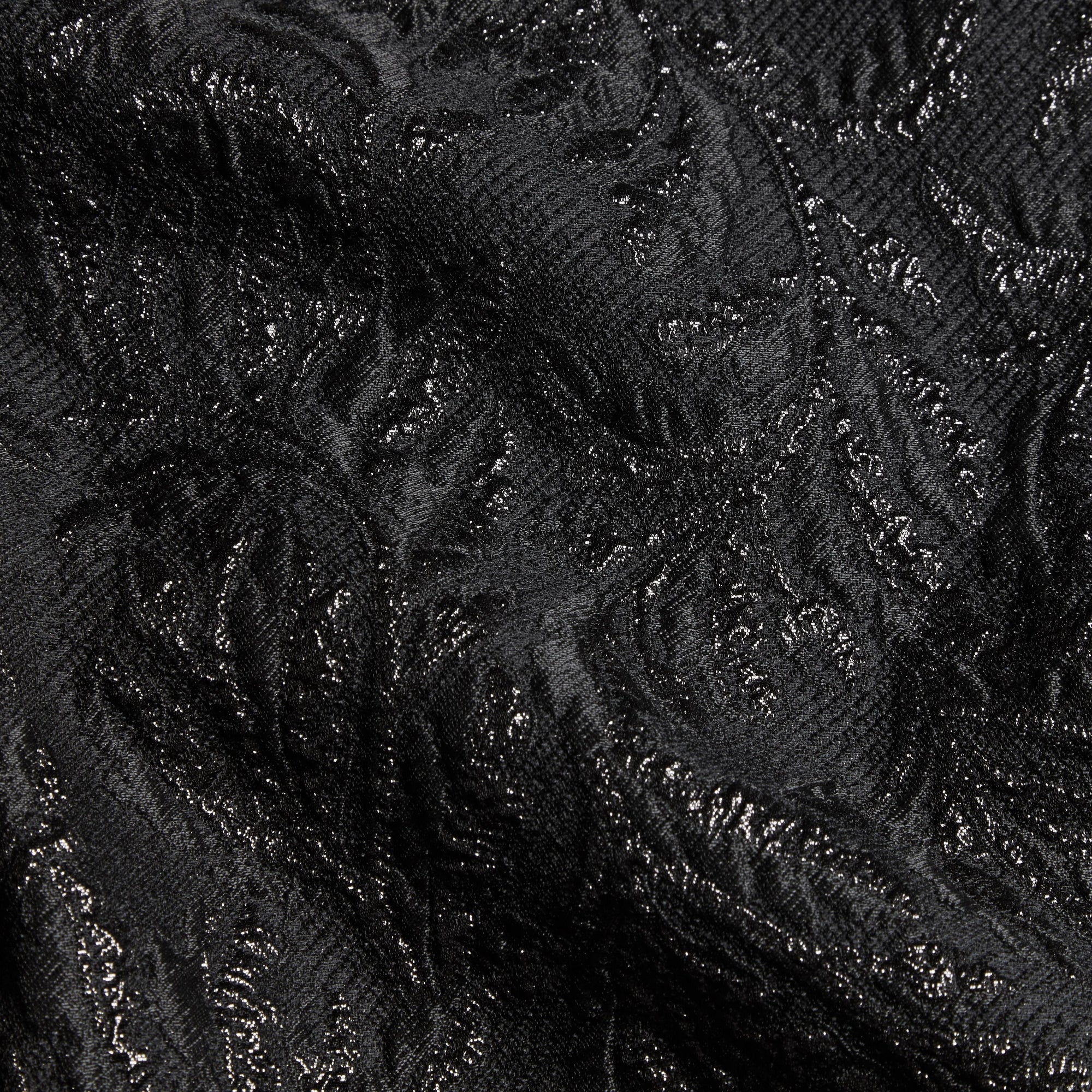 BLACK Sweat-shirt en coton mélangé à manches courtes avec devant en jacquard