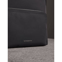 BLACK Sac à dos en tissu technique avec détails en cuir