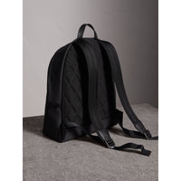 BLACK Sac à dos en tissu technique avec détails en cuir