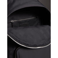 BLACK Sac à dos en tissu technique avec détails en cuir