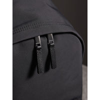BLACK Sac à dos en tissu technique avec détails en cuir