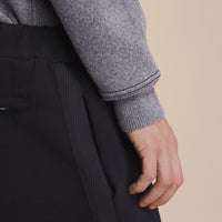 BLACK Pantalon de survêtement en maille de coton mélangé