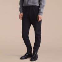 BLACK Pantalon de survêtement en maille de coton mélangé