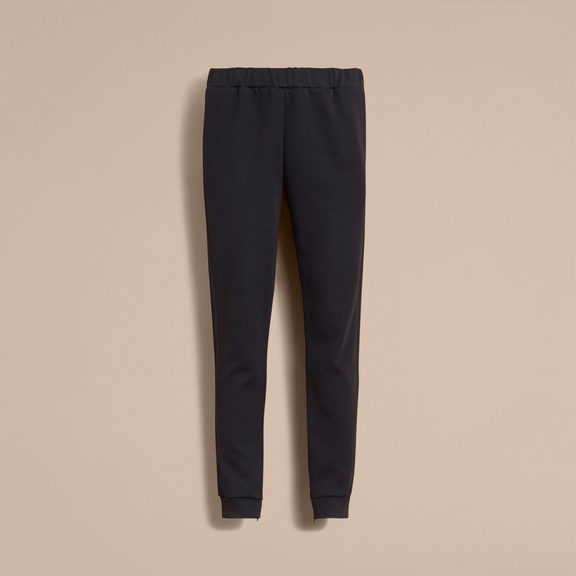 BLACK Pantalon de survêtement en maille de coton mélangé
