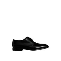 BLACK Chaussures de style derby en cuir avec détails perforés
