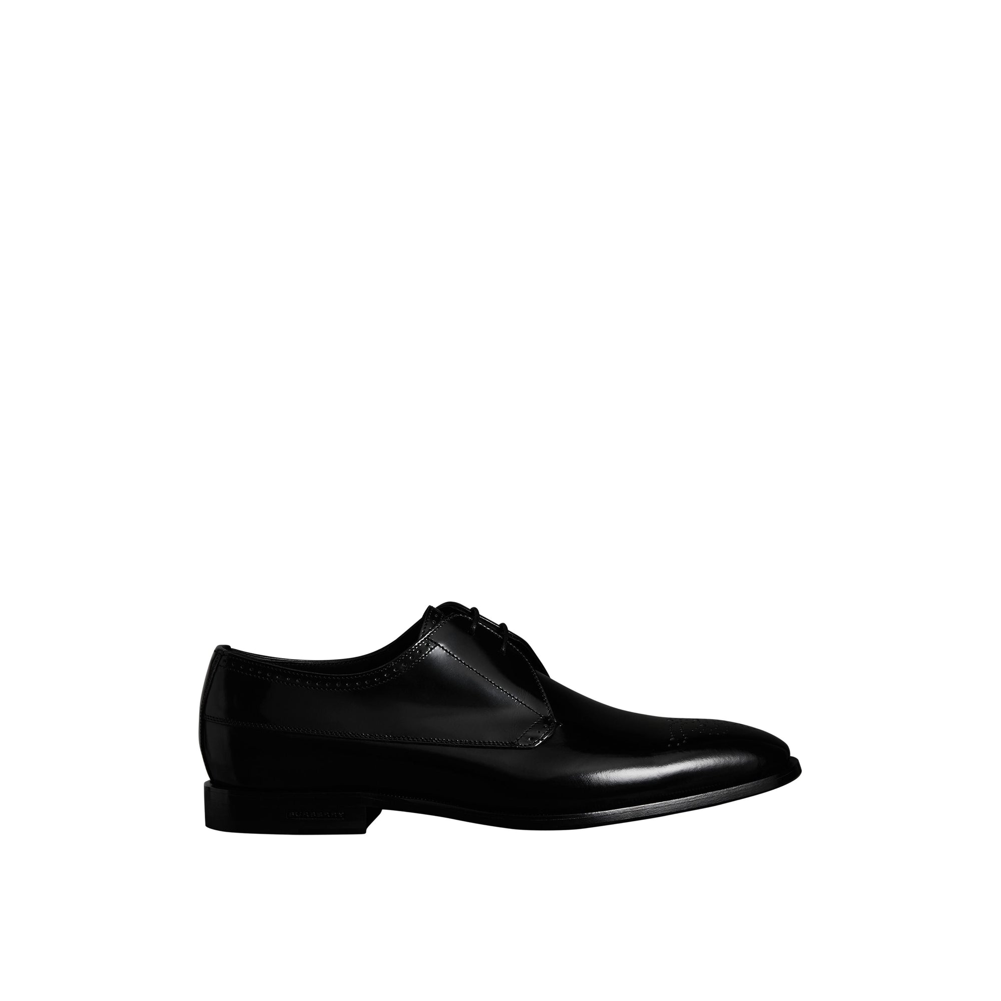 BLACK Chaussures de style derby en cuir avec détails perforés