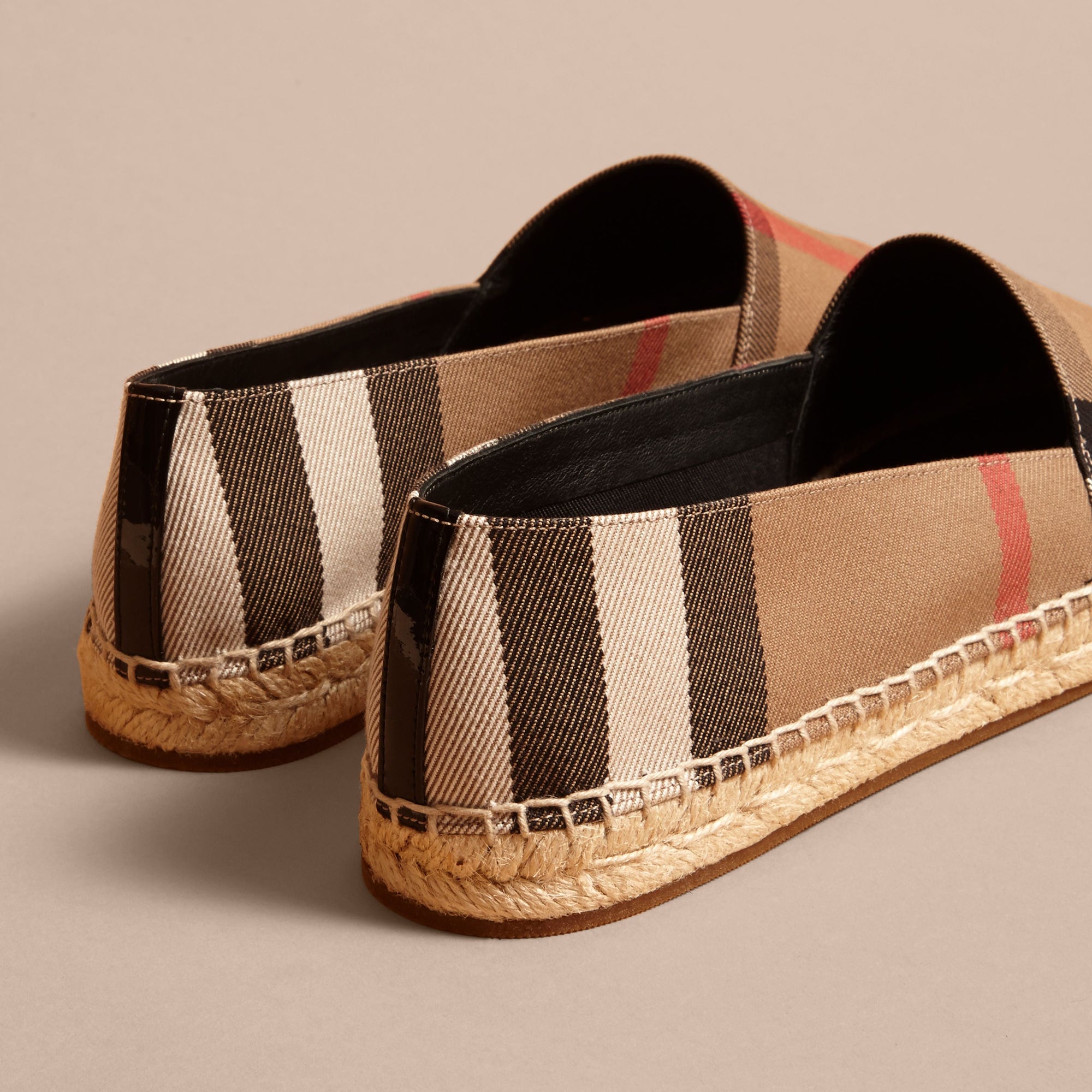 CLASSIC CHECK Espadrilles en toile Canvas check et cuir
