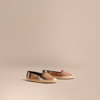 CLASSIC CHECK Espadrilles en toile Canvas check et cuir