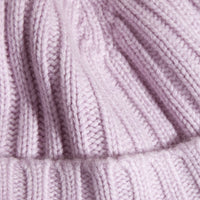 DUSTY LILAC Bonnet en maille côtelée de laine et cachemire