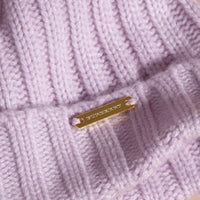 DUSTY LILAC Bonnet en maille côtelée de laine et cachemire
