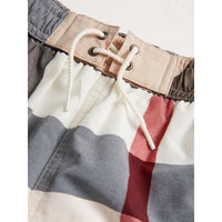 NEW CLASSIC CHECK Short de bain en coton technique à motif check