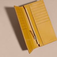 LARCH YELLOW Portefeuille continental en cuir London