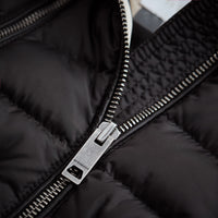 BLACK Veste sans manches rembourrée en duvet avec capuche amovible