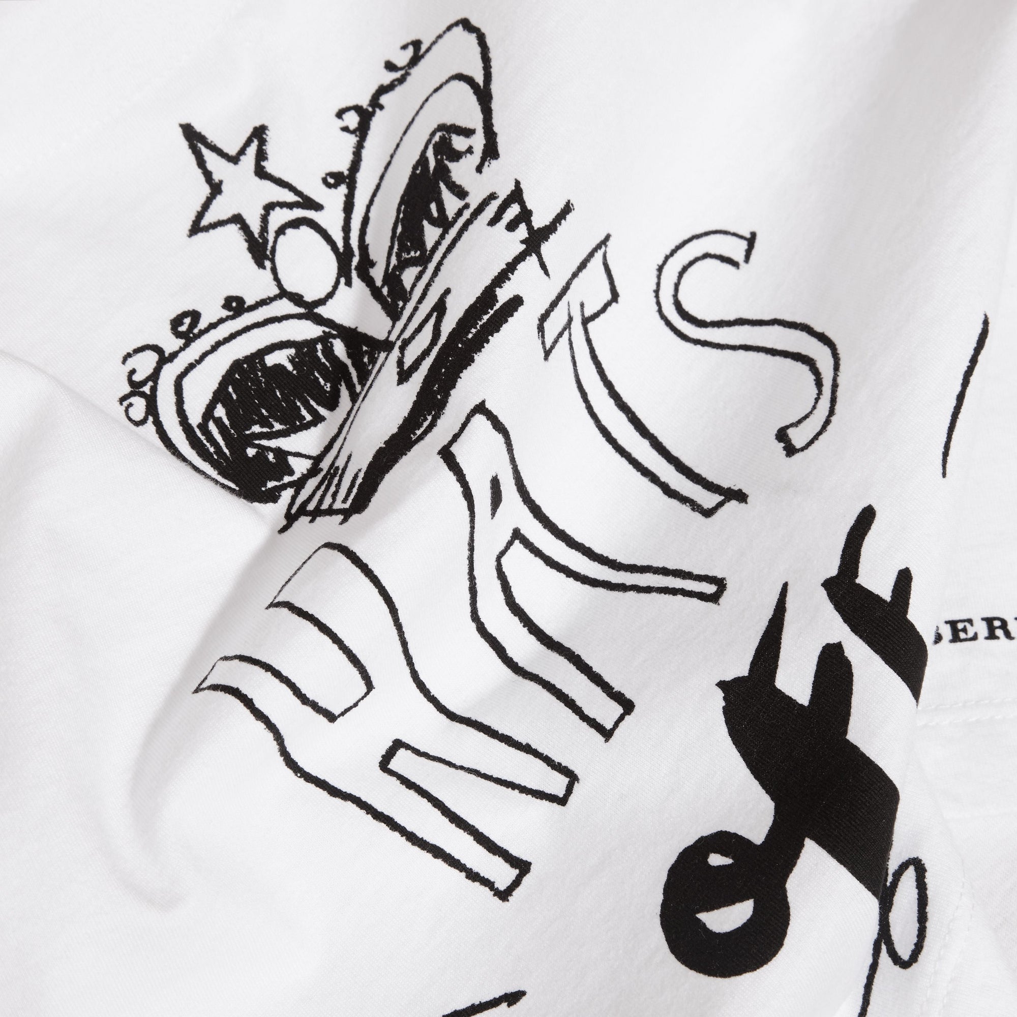 WHITE T-shirt en coton avec motif Hats off