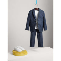 NAVY Blazer ajusté en coton extensible