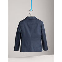 NAVY Blazer ajusté en coton extensible